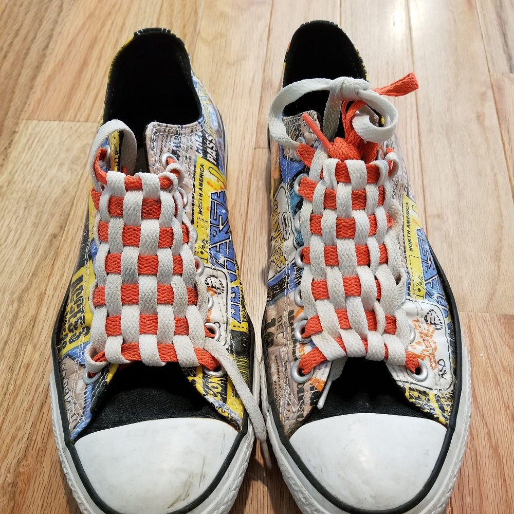 Converse Tour Road Sign Pattern Sneakers